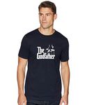 Rojana Fashions T-shirt for Men The Godfather Typography | Graphic Tees (Navy Blue, X-Large)