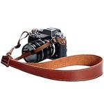 Padwa Lifestyle Soft Natural Leather Camera Strap - 1.2 inch Full Grain Cowhide Camera Straps for All DSLR/SLR Cameras,Great Gift for Men & Women Photographers(Brown)