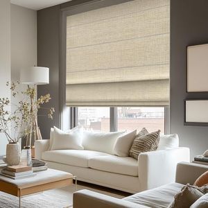 Bringnox Motorized Blinds,Roman Shades for Windows,with Apple Homekit,Alexa,Google, Custom Roman Shades with App,Voice Control (Blackout Safari Dove-214)