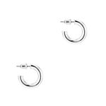 PAVOI 14k Gold Hoop Earrings For Women 20mm | Thick Infinity Gold Hoops Women Earrings | White Gold Plated Loop Earrings For Women | Lightweight Hoop Earrings Set