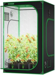 VIVOSUN S558 5x5 Grow Tent, 60"x60"x80" High Reflective Mylar with Observation Window and Floor Tray for Hydroponics Indoor Plant for VSF6450