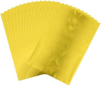 Briartw 100 Sheets Yellow Gold Hot Foil Paper,20x29cm Toner Reactive Foil Hot Stamping Foil Paper by Laser Printer and Laminator for Scrapbooking Craft Cardmaking DIY Album Decoration