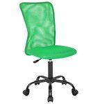 BestOffice Mesh Office Chair Desk Chair Computer Chair with Ergonomic Lumbar Support Without Arms Adjustable Swivel Rolling Chair for Men(Green)