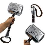 Qarzun Small Thor Hammer Metal Mcu Thor Mjolnir Cosplay Movie Prop Replica The Avengers Weapon, Production Process. Silver For Kids