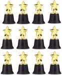 Neliblu Star Gold Award Trophies 4.5" Gold Star Trophy for Awards Winners Oscar Awards and Hollywood Parties Bulk Pack of 12