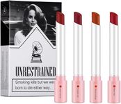 Lipstick Sets for Women - Cigaret Case Design Velvet Matte Lipstick - Lana Del Rey Lipstick - 4 Colors Long Lasting Lipgloss Makeup - Nude Non-Stick Cigarettes Lipstick for Women Gift