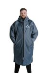 Hazy Blue Waterproof Unisex Changing Robe -Oversized Change Robe Coat with Sherpa Lining - Hooded Jacket for Adults (UK, Alpha, M, Regular, Regular, Teal)