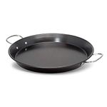 Ecolution Sol Carbon Steel Paella Pan, 16-Inch, Black