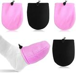 Cast Toe Covers and Socks for Women Men 4 Pack Nonslip Cast Toe Cover Cast Sock Toe Cover Protector to Keep Warm, Fits Ankle, Leg and Foot Cast (Purple, Black)