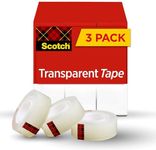 Scotch Transparent Tape, 3/4 in x 1