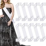 24 Pcs Blank Satin Sashes Plain Sas