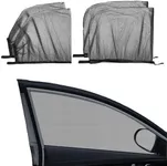 Car Side Window Shade, 4pcs Stretchy Mesh Window Screen Sun Shade Mosquito Net Cover Reduce Heat Privacy Shade for Car Camping Trip, XL