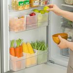 OMORTEX Premium fridge storage Space-saving Refrigerator Side Door Organizer - 1000 ml (Pack Of 6)