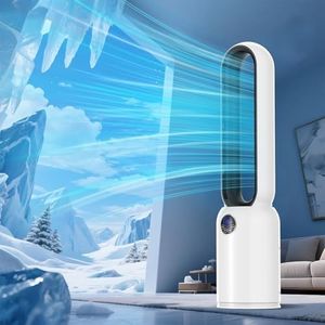 Advwin Bladeless Tower Fan, Portable Floor Fan with Air Purifier, 90° Oscillating, 24-Speed, 12H Timer,Touch Screen, 26 ft/s Air Circulator Fan for All Space [2026 New Model 20% Air Flow Up]