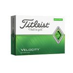 Titleist Velocity Golf Balls, Matte Green, (One Dozen)