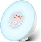 Forynd Sunrise Alarm Clock Wake Up Light - Upgraded Version with Sunrise/Sunset Simulation, Dual Alarms, Snooze Function, 6 Colors Atmosphere Lamp, 6 Natural Sounds and FM Radio