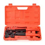 iCrimp Pex Pipe Crimping Tool kit for 3/8",1/2",3/4",1" Copper Ring with Free Gauge&Pex Pipe Cutter -Suits All ASTM F1807 Fittings-Light and Portable