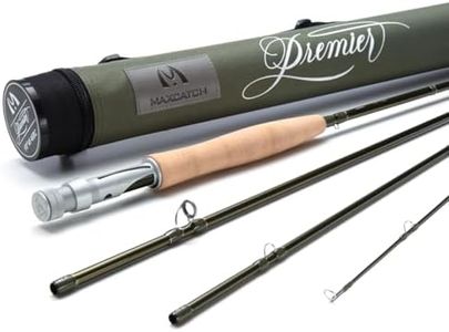 Maxcatch Premier X Fly Fishing Rod, IM8 Graphite, MOD Fast Action, 3-12WT, with Carrying Case (5wt, 9' 4sec)