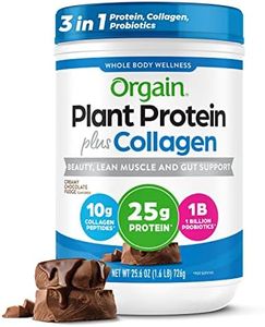 Orgain Protein Powder + Collagen, Creamy Chocolate Fudge - 25g of Protein, 1B Probiotics, 10g Collagen Peptides, Supports Hair, Skin, Nails, Joints & Gut Health, Non Dairy, Gluten and Soy Free, 1.6Lb