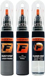 FIRANTO Kit Riparazione Vernice Auto per Tesla Motors PMNG Steel Grey - Set rimuovi Graffi per Vernice Auto 3in1-15ml Primer, Pennarello ritocchi Vernice, Vernice lucidante
