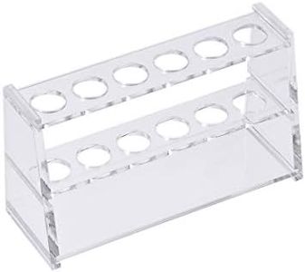 uxcell Acrylic Test Tube Holder Rack 6 Wells for 10ml Centrifuge Tubes Clear