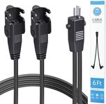 6Ft Sopito Recliner Power Y Splitter Cord 2 Pin Electric Recliner Power Cord for Dual Motors, Replacement Part for Limoss OKIN, Lazyboy