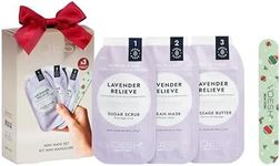 VOESH Mini Mani Holiday Gift Set - Complete 3-Step Hand Treatment: Includes 3 sugar scrubs, cream masks, and massage butters to exfoliate, moisturize & nourish dry hands - K-Beauty Korean Skincare