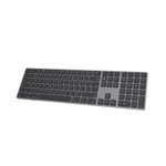 B.FRIENDIT Bluetooth Aluminium Wireless Keyboard for Mac, Low-profile and Quiet keys for Multi-Device Compatible with Apple iMac, Macbook, Mac and iPad, Rechargable Battery, Gray