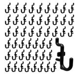 100 Pack Pegboard Hooks, J Shape Peg Hooks for 1/4" Pegboard, Plastic Garage Workshop Tool Storage Organizer Accessories, Jewelry Wall Display Hanging