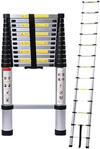 5M/16.4ft Aluminum Extension Folding Telescopic Loft Ladder Straight Attic Telescoping Ladders Capacity 150kg/330lb with Certificate EN 131