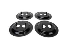 Camco RV Stabilizing Base Pads - 4 Pack, for Use with Most RV Cross-Frame or T Type Stabilizing Jacks (57883), Black