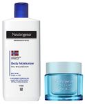 Neutrogena Norwegian Formula Body Moisturizer For Dry Skin 24 Hour Moisturization, 250ml & Neutrogena Hydro Boost Hyaluronic Acid Hydrating Water Gel Daily Face Moisturizer For All Skin Types, 15 g