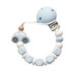 Twinkle Star Baby Customised Blue & White Car Boys Babies Dummy Clip With Blue Letters