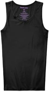 Tommy John Men's Cool Cotton 2.0 Tank Top - 1 Pack - Stay Tuck Design - Soft Comfortable Undershirt Tee (Black, X-Large)