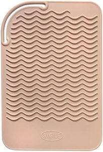 Sygile 11" X 7.5" Larger Size Heat Resistant Silicone Travel Mat, Anti-heat Pad for Hair Straighteners, Curling Irons, Flat Irons and Other Hot Styling Tools - Blush Pink