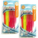 Paper Mate Non-Stop Mechanical Pencil 0.7mm With Eraser - HB #2 - Original Clear Neon Barrels - Pack of 16