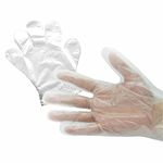 JKG® 100 Disposable Gloves - Food Safe Disposable Cooking Gloves | XL Medium Large Plastic Disposable Food Prep Gloves | Latex Free, Polyethylene Work Kitchen Gloves | Disposable Cleaning Gloves