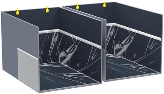 2PCS Cat Litter Box Enclosure Splash Guard, All-in-One Large Waterproof Gray Litter Box Enclosure, Foldable Pet Litter Box Shield