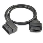 iKKEGOL 0.9m 100cm OBD-II OBD2 Right Angle 16 Pin Auto Car Male to Female Extension Cable Diagnostic Extender Cord Adapter