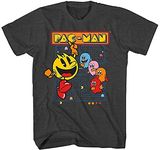 Pac-Man Official Pacman Video Game Shirt - Namco Atari Official T-Shirt, Charcoal Heather, Medium