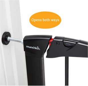 Munchkin Maxi-Secure Safety Gate, Black, 76-82cm Adjustable