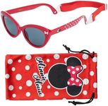 ARKAID Minnie Mouse Sunglasses for Baby 0-24m | Safe UV Protection | Flexible for Comfort | Includes Minnie Mouse Case and Easy Detachable Strap | Infant/Toddler