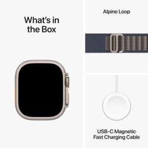 Apple Watch Ultra 2 GPS + Cellular 49mm – Titanium Case, Blue Alpine Loop Large