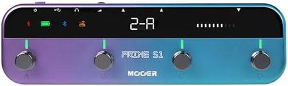 MOOER Prime S1 Multi-Effects Processor, Stereo Electric Guitar Pedals with Wireless Footswitch Controller 2 IN 1 126 Guitar Effects Tuner 10 Metronome 40 Drum Machine 80s Looper OTG USB Recording