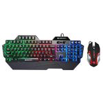 ZEBRONICS Optimus Gaming Keyboard & Mouse Combo, Braided Cable, Gold Plated USB, Upto 3600 DPI, 6 Buttons, High Resolution Sensor, Multicolor LED, Dedicated Macro Keys, 117 Keys (Black)