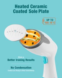 BEAUTURAL Portable Clothes Steamer – Handheld Fabric Garment Iron