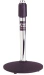 Audio2000'S AST425 Chrome Desktop Microphone Stand with Cast-Iron Round Base and Adjustable Height