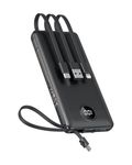 VEEKTOMX 10000mAh Slim Power Bank with Built-in Cables, Fast Charge Portable Charger for iPhone Samsung Android, USB C Battery Pack Travel Essentials, 260g Lightweight