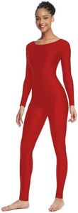 OVIGILY Women's Long Sleeve Unitard Dance Costume Spandex Full Body Suits