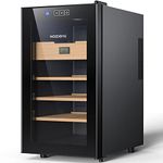 NEEDONE 300 Count Cabinet with Heating and Cooling Electric Temperature Control System, Made with Spanish Cedar Wood Shelves & Drawer with Hygrometer, LED Lighting, Gift for Men